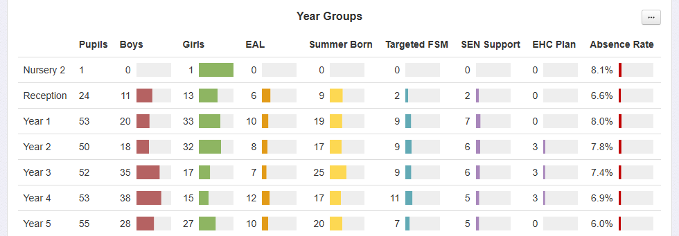 Demographics Year Groups