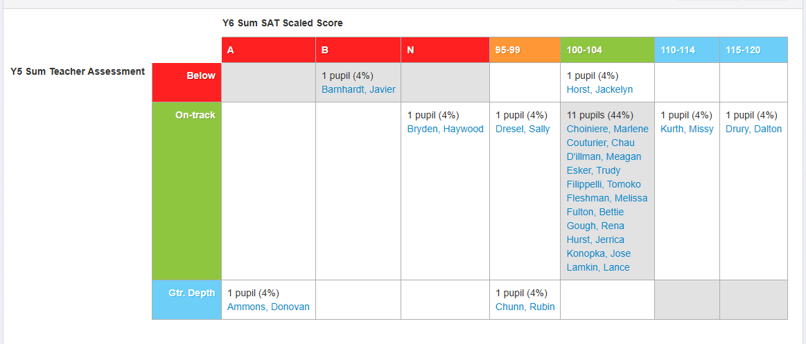 Progress Matrix Report